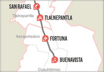 Mapa de la ruta BUENAVISTA-CUAUTITLAN